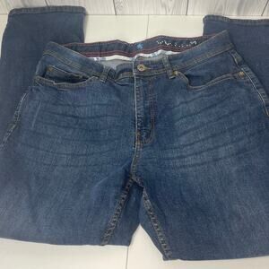 32 x 28 Nat Nast Straight Leg Stretch Medium Wash Blue Jeans Mens Denim Pants
